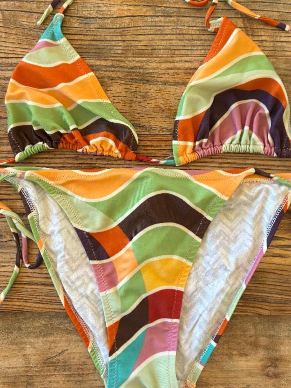 Authentic Vintage Y2K MISSONI SPORT Italy Bikini 2 piece IT 46 or US 8-10
